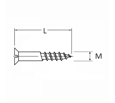 схема на  продукт Винт за дърво DIN 97 месинг M2x8 thumb