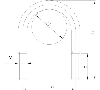 схема на  продукт U-БОЛТ М10 1 1/4" 38-42.4  DIN3570 thumb