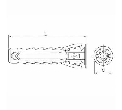 схема на  продукт Дюбел усилен fischer SX PLUS Ø 8 x 40 thumb