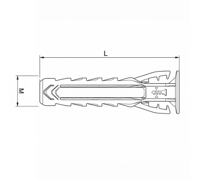 схема на  продукт Дюбел усилен fischer SX PLUS Ø 12 x 60 thumb
