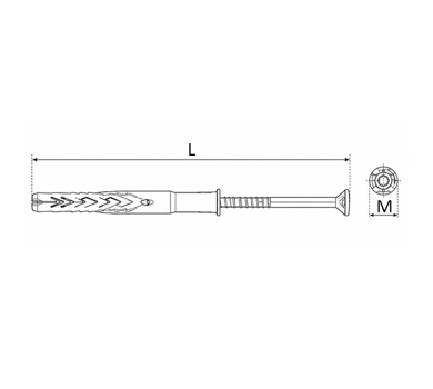 схема на  продукт Дюбел с винт фрезенкова глава TORX FISCHER SXRL Т SXRL 10 x 80 Т thumb