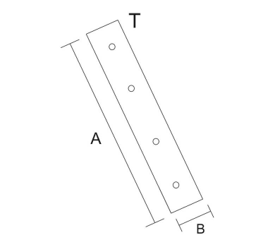 схема на  продукт Планка мебелна плоска, поцинкована (40 бр.) thumb