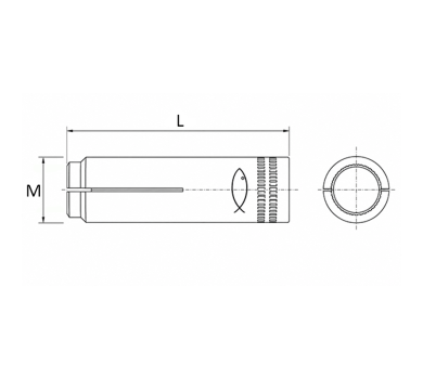 схема на  продукт Набивен анкер fischer ЕА EA M16 N thumb