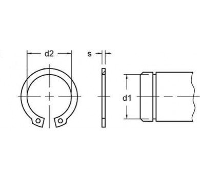 схема на  продукт DIN 471 М14 А2 thumb