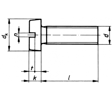 схема на  продукт DIN84 Месинг М5х12 thumb