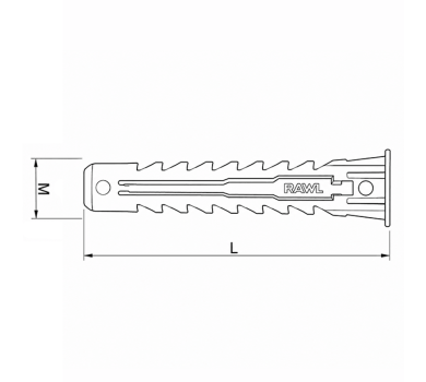 схема на  продукт Найлонов дюбел 4ALL Rawlplug Ф12х60 thumb