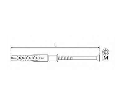 схема на  продукт Дюбел с винт фрезенгова глава TORX FISCHER SXRL Т - A4 SXRL 10 x 290 Т A4 thumb