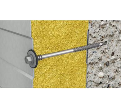 схема на  продукт Винт за сандвич панели към бетон, с шайба, AL-19мм, 6.3/7x235 (100 бр.) thumb