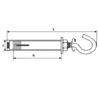 схема на  продукт Анкер с C кука М8х45 (25 бр.) thumb