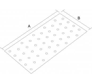 схема на  продукт Планка плоска перфорирана, А2 - неръждаема (2 бр.) thumb