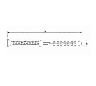 схема на  продукт Дюбел с винт фрезенкова глава TORX M10x180 (50 бр.) thumb