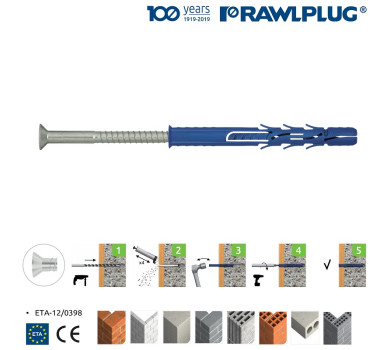 схема на  продукт Фасаден рамков дюбел R-FF1-N-L 8х160 с винт фрезенк TX30 thumb