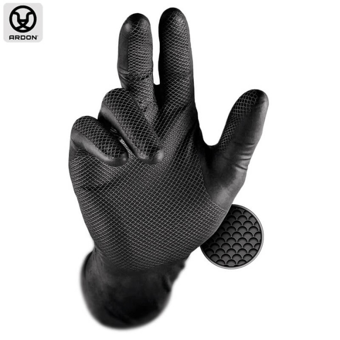 krepezhgroup product Еднократни нитрилни ръкавици GRIPPAZ® 246, черни, 50 бр., размер 10/XL image