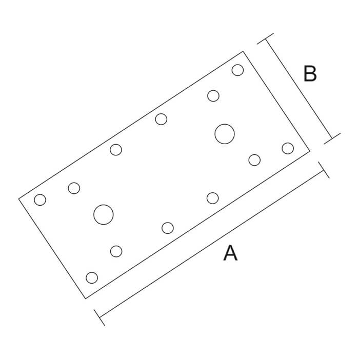 krepezhgroup product Планка плоска перфорирана, с фиксиращи отвори, поцинкована (5 бр.) image