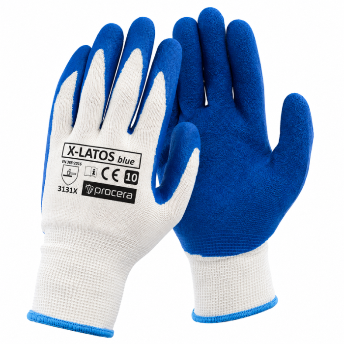 krepezhgroup product Работни ръкавици X-LATOS BLUE с грапав латекс image