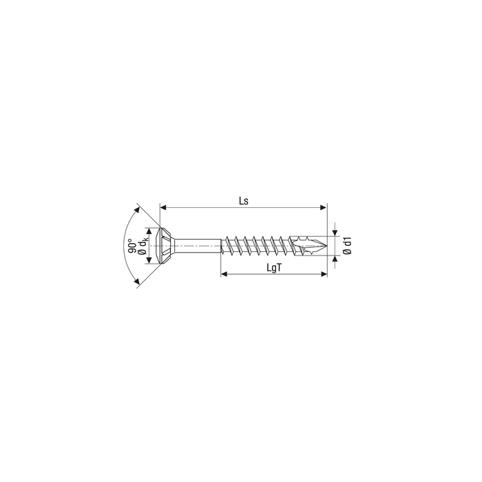 krepezhgroup product Фасаден винт със вдигната контрирана глава CSK head,milling rib a.drillb. (100 бр.) image