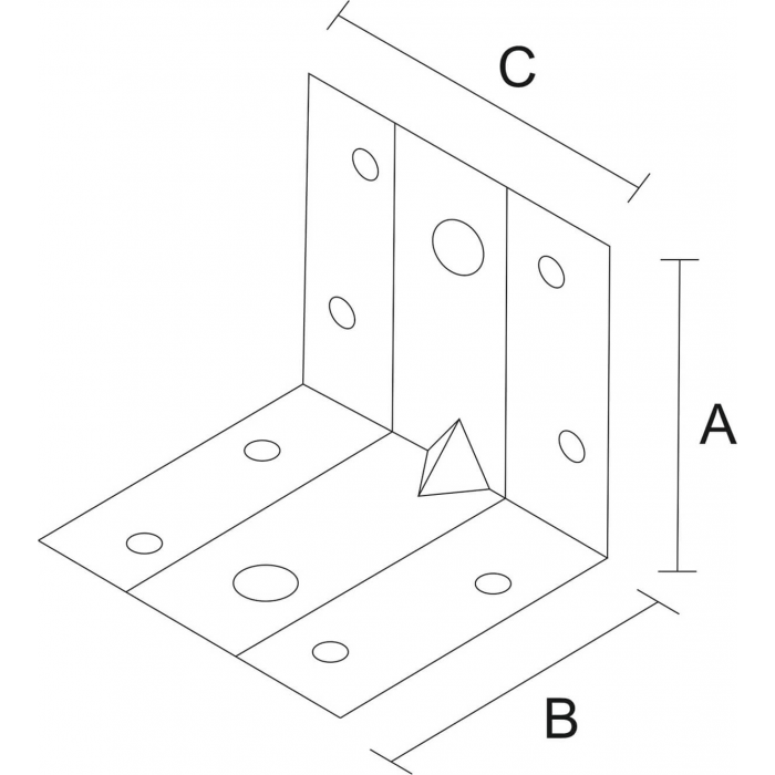 krepezhgroup product Планка ъглова равнораменна подсилена (20 бр.) image
