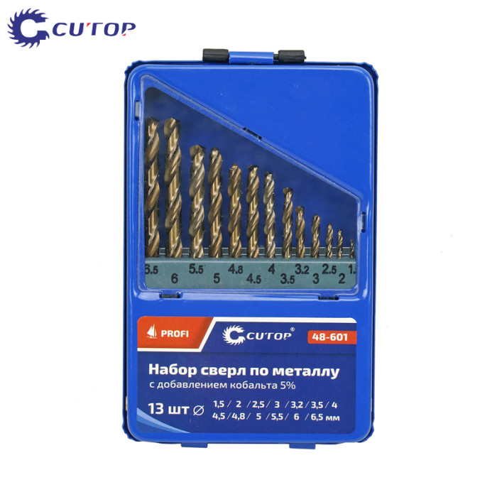 krepezhgroup product Комплект свредла за метал с 5% кобалт, Cutop Profi - 2.0-8.0 мм image