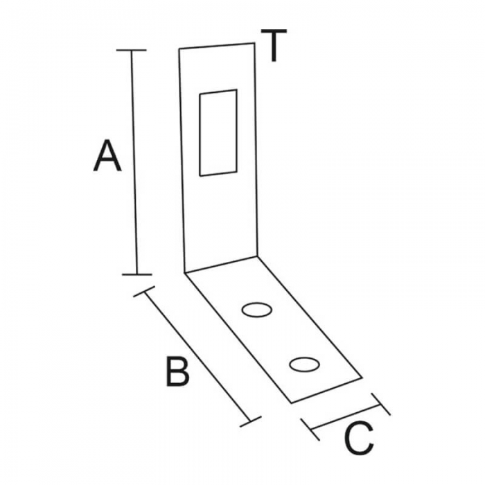 krepezhgroup product Планка мебелна ъглова равнораменна, регулируема, поцинкована (100 бр.) image