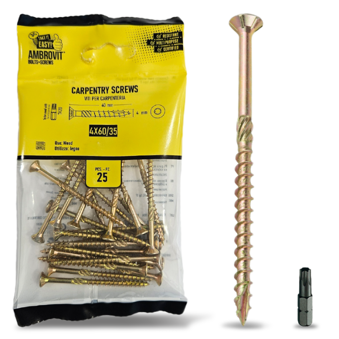 krepezhgroup product Винт за дърво торнадо M4x45 TORX 20 (25 бр.) image