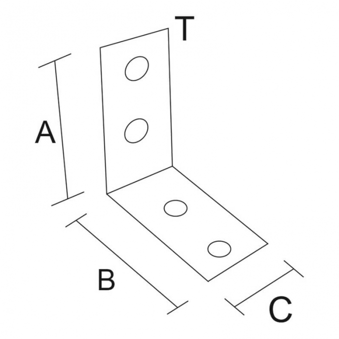 krepezhgroup product Планка мебелна ъглова равнораменна, поцинкована (40 бр.) image