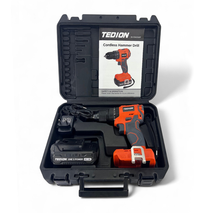 krepezhgroup product TEDION Акумулаторен винтоверт BV20HD50P, 20V image