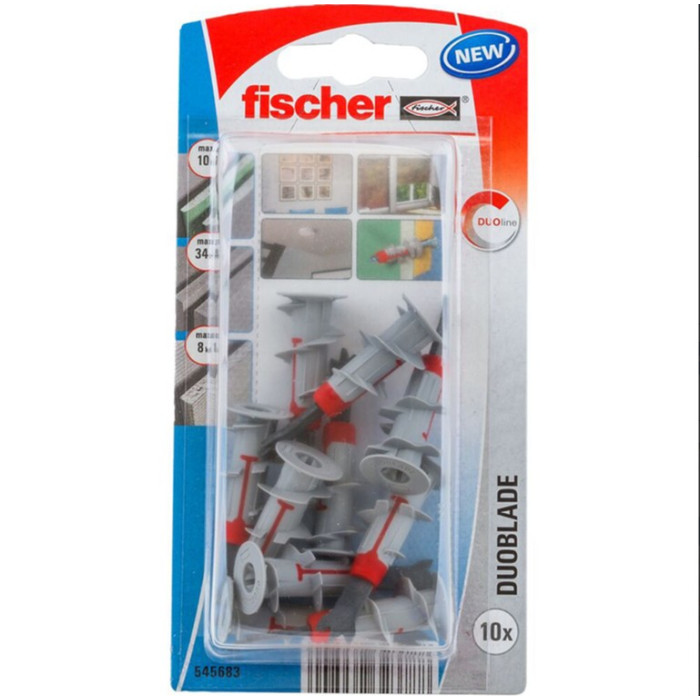 krepezhgroup product Дюбел Fischer за гипсокартон с опорен пръстен самопробивен 10 бр image
