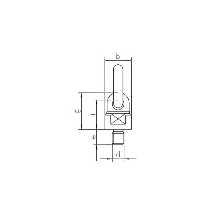 krepezhgroup product Ротационен ринг болт М20 /120 мм нарез / 2,00 Т / клас 8 image