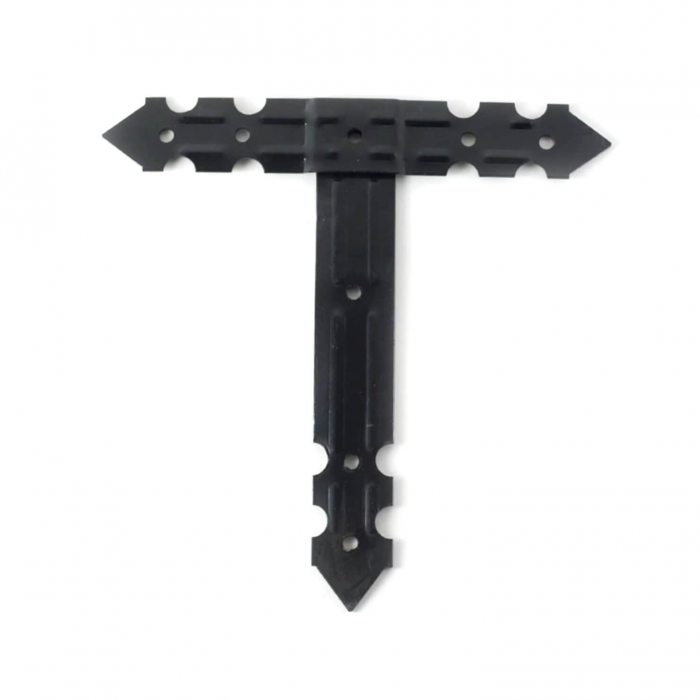 krepezhgroup product Планка Т - образна, декоративна, ДВЕ ЧАСТИ, ЧЕРН (4 бр.) image