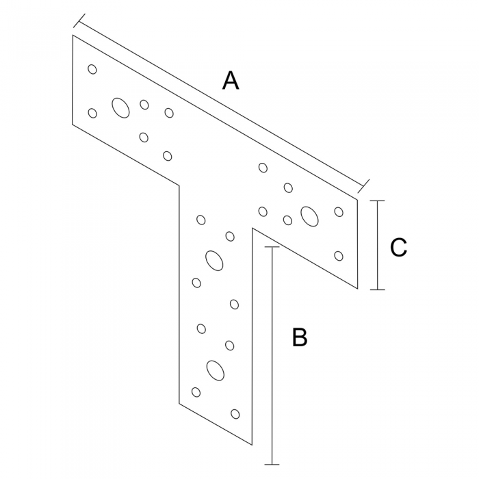 krepezhgroup product Планка T - образна, поцинкована (4 бр.) image