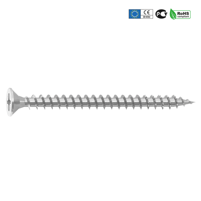 krepezhgroup product Винт дърво бял цинк Ambrovit Cr3 3μm /1000бр./ image