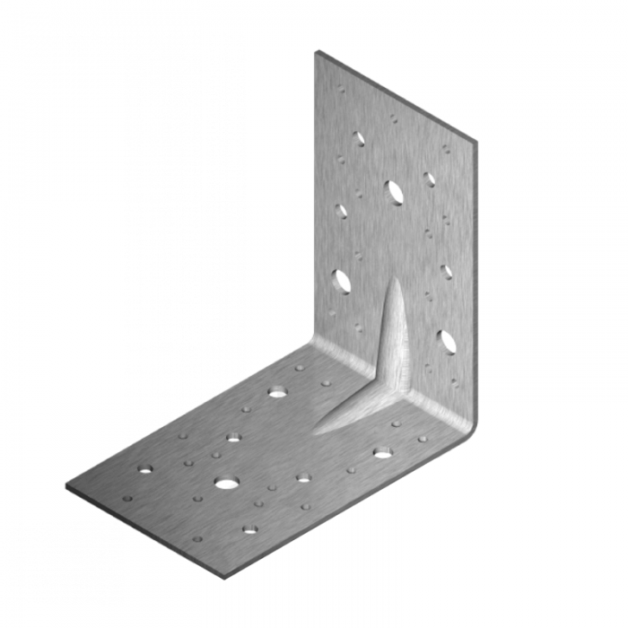 krepezhgroup product Планка ъглова подсилена равнораменна с фиксиращи отвори, А2 - неръждаема (2 бр.) image