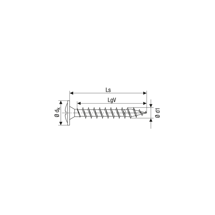 krepezhgroup product Универсален винт с фланцова глава ABC-SPAX back board screw st.  S (1000 бр.) image