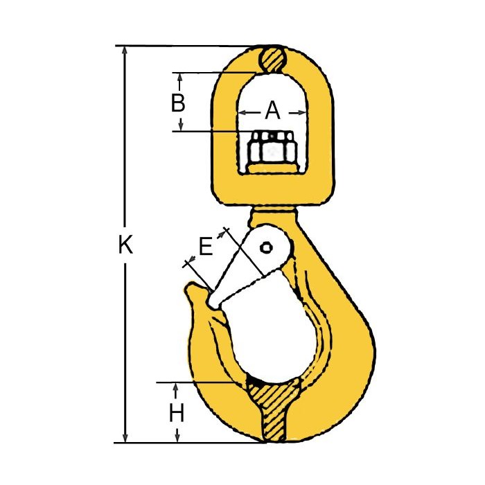 krepezhgroup product Кука въртяща без товар 22 мм, клас 8 image