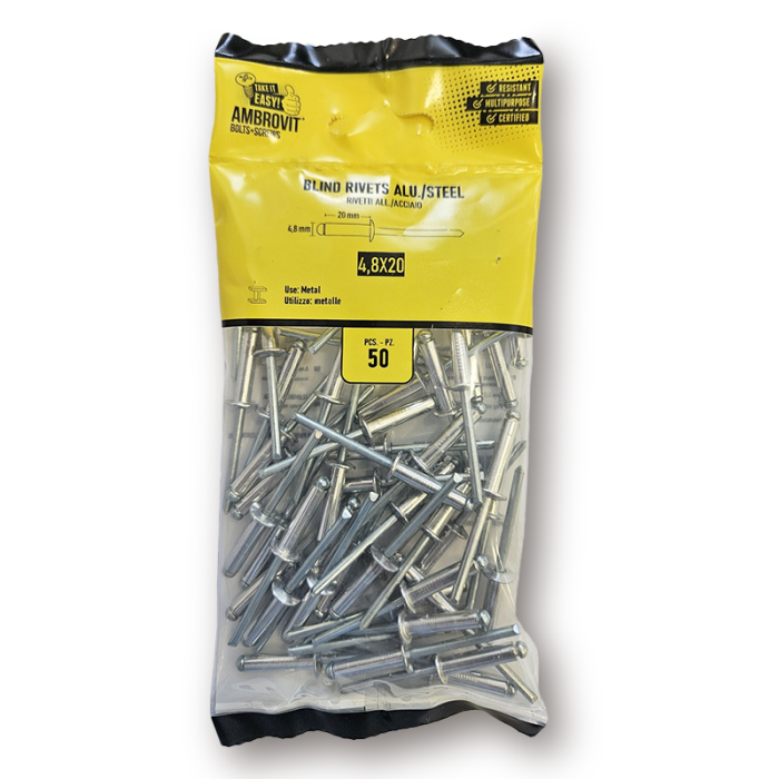 krepezhgroup product DIN 7337 Алуминий М3.4x7 (100 бр.) image