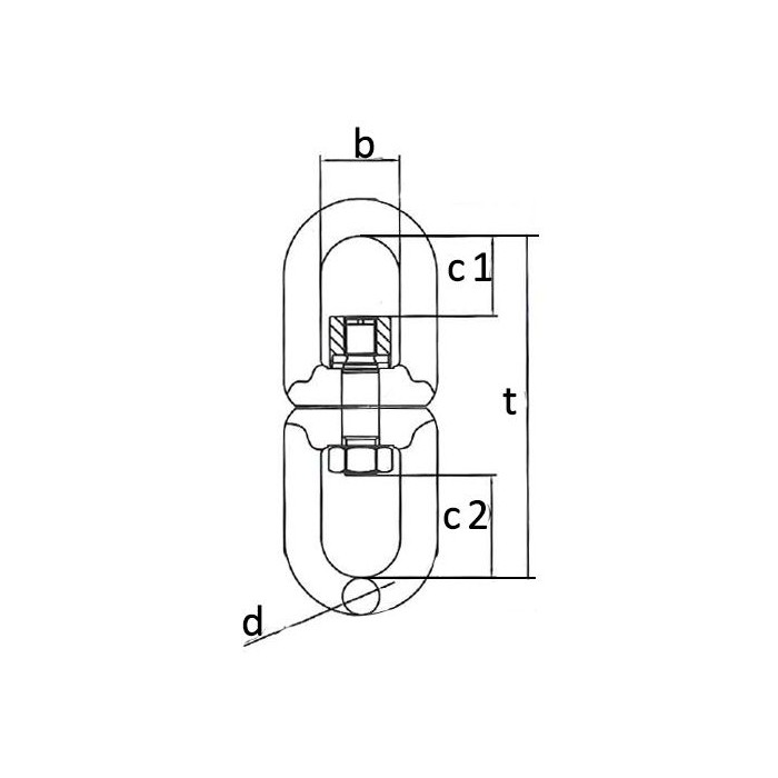 krepezhgroup product Вирбел с лагер, ухо/ухо 10 мм, клас 8 image