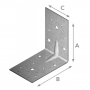product Планка ъглова подсилена равнораменна с фиксиращи отвори, поцинкована (5 бр.) thumb